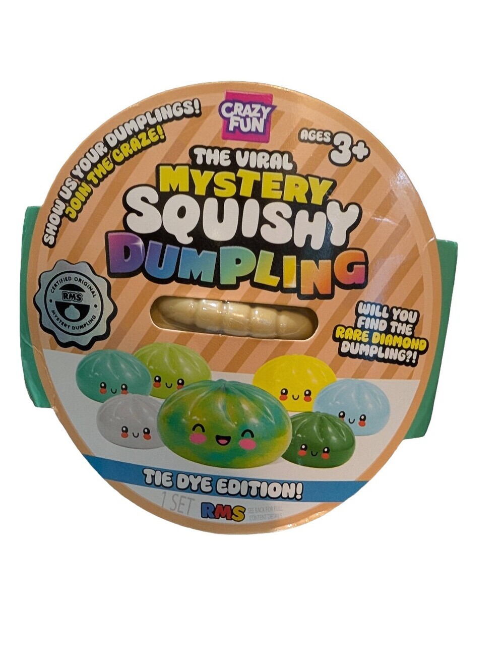 RMS Crazy Fun Mystery Squishy Tie Dye Dumpling Stress Ball, 1pc